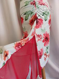 Gonna Katia bianco e rosso con tulle