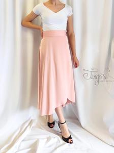 Wrap skirt Orfea in rose blush satin