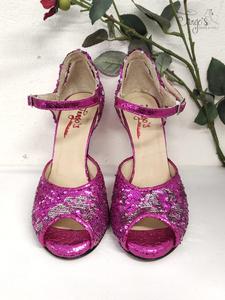 Dora paillettes fucsia argento -Tacco 10,5cm