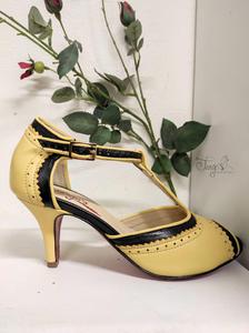 Alma in pelle giallo - Tacco 6,5 cm