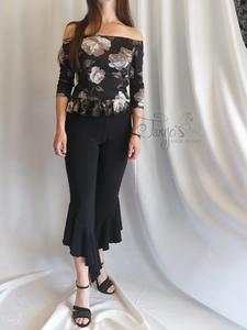 Pantalone Camilla Volant nero