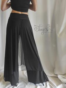 Pantalone Arya nero con tulle