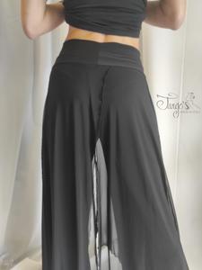 Pantalone Arya nero con tulle