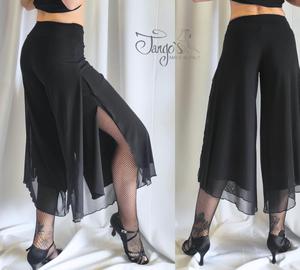 Pantalone Betty nero con tulle