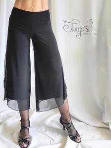 Pantalone Betty nero con tulle