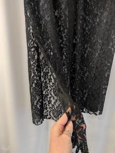 Panta Palazzo in black lace with lining