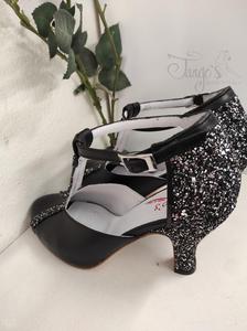 Scarpa Junin pelle e glitter - Tacco 8,5