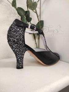 Scarpa Junin pelle e glitter - Tacco 8,5