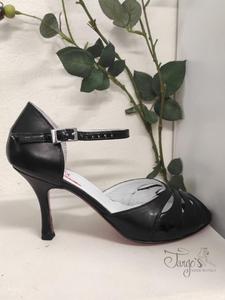 Shoes Laura black leather and glossy  - Tacco 8,5cm