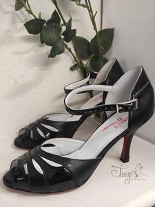 Shoes Laura black leather and glossy  - Tacco 8,5cm