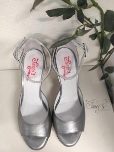 Shoes Rosita silver leather - Tacco 9,5 cm