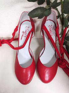 Shoes Alessia in red leather - heels 10,5cm