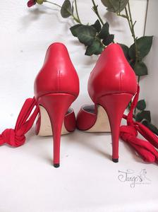 Shoes Alessia in red leather - heels 10,5cm