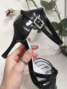 Shoes Claudia glossy black leather - Heels 8,5cm