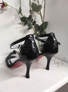 Shoes Claudia glossy black leather - Heels 8,5cm