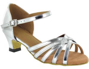 Dancin Scarpe Da Ballo 5 Fasce Colore Argento Tacco 3,5 Cm S