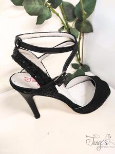 Scarpe Marina paillettes nere - Tacco 10,5cm - 6717ad54afa80