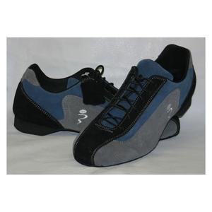 Sneakers Schizzo® Camoscio Grigio e Blu