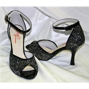 Sandra glitter nero nero - Tacco 8,5cm