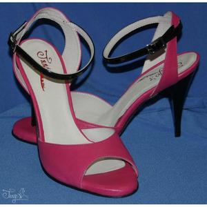 Chantal fucsia e nero - Tacco 9,5 cm