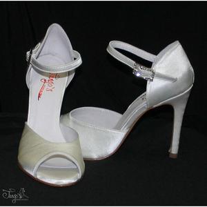 Nelly in raso bianco - Tacco 10,5 cm