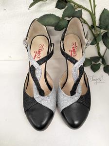 Shoes Timote black and silver - Tacco 8,5 cm