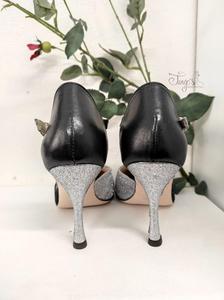 Shoes Timote black and silver - Tacco 8,5 cm