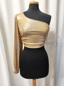 Alice crop top, one shoulder and slevee