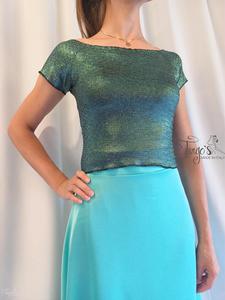 Top Annalisa glitter green- 687138ee16343