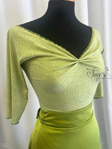 Top Annalisa glitter green