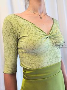 Top Annalisa glitter green