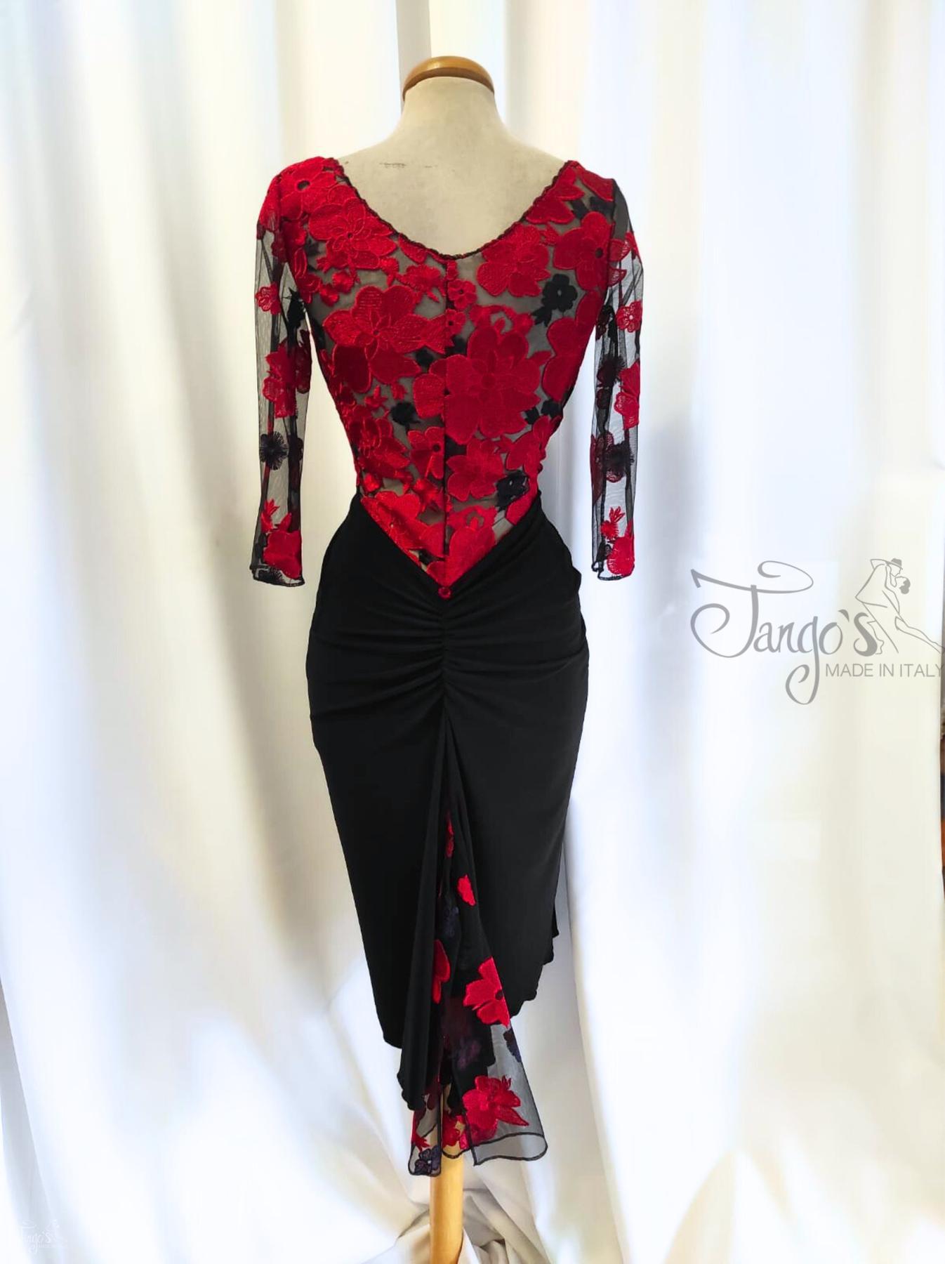 Abito nero e rosso on sale