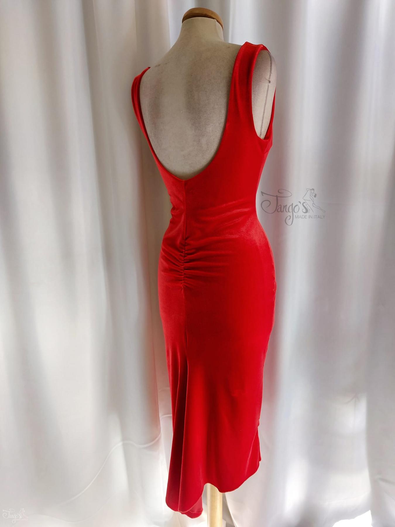 Abito in outlet velluto rosso