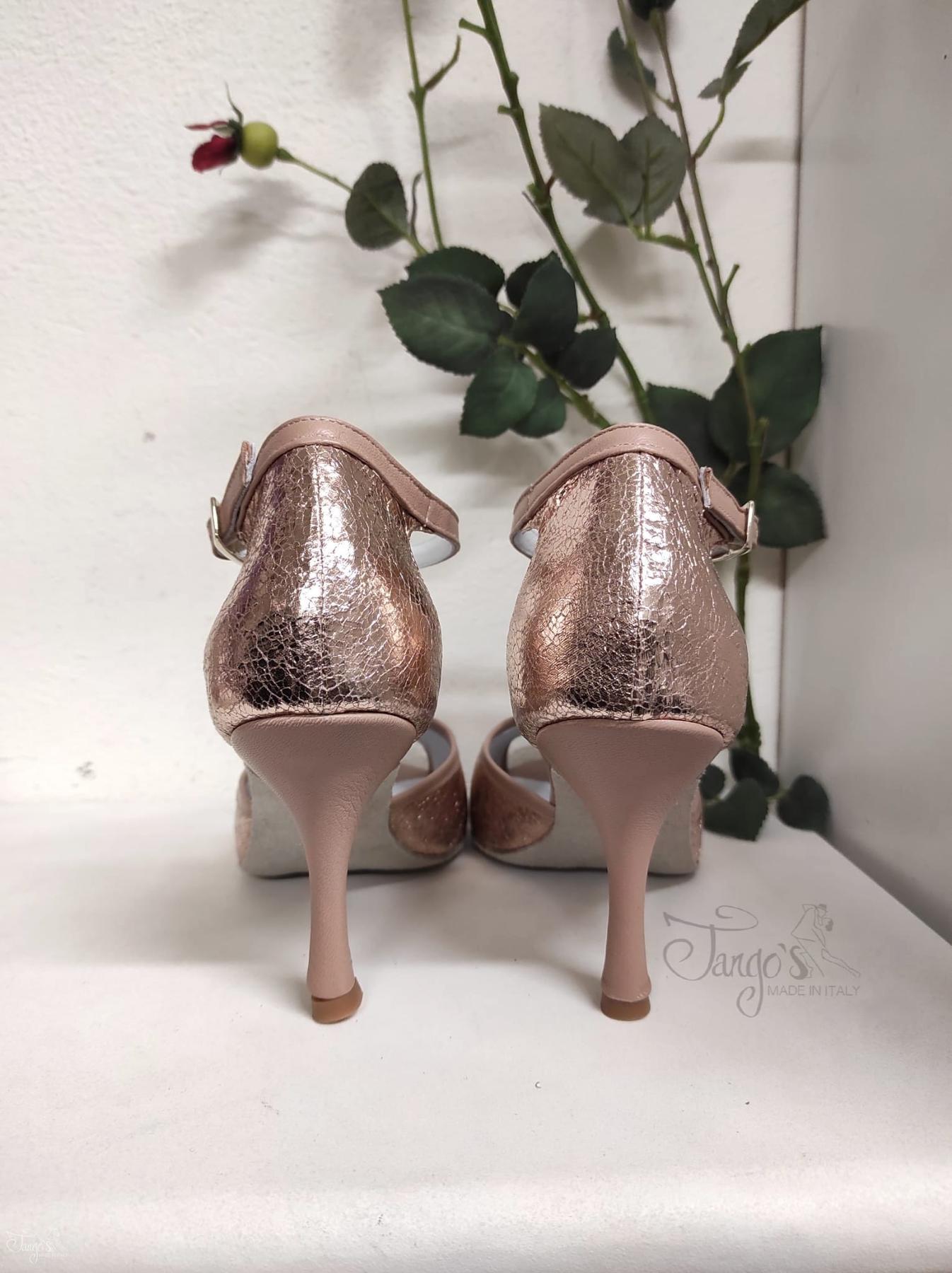 Marlene Beige Rosa Nude - Tacco 8,5cm - Handcrafted Tango Sh